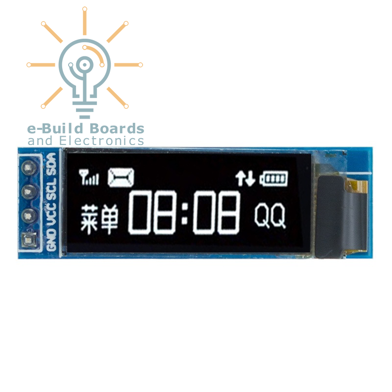 OLED Display Module, 0.91in 128x32 4pin I2C White