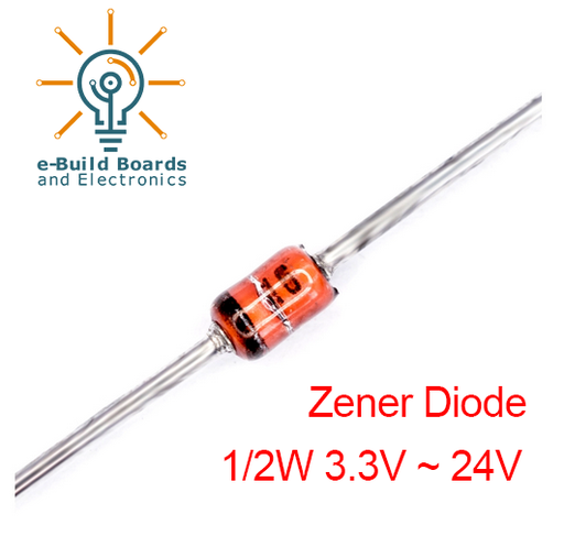 Zener Diode 1/2W 3.3V to 30V